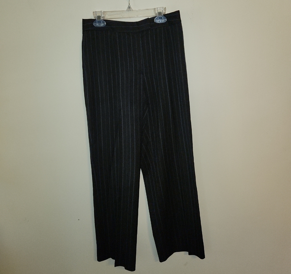 Valerie Stevens Charcoal Pinstripe Dress Pants